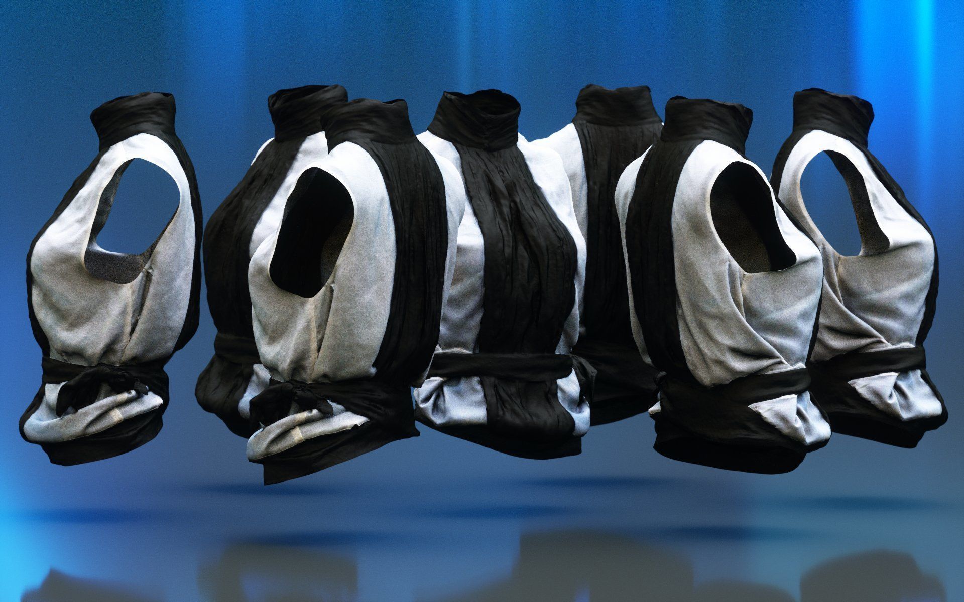 Sleeveless Shirt Belt Low-poly 3D model_7