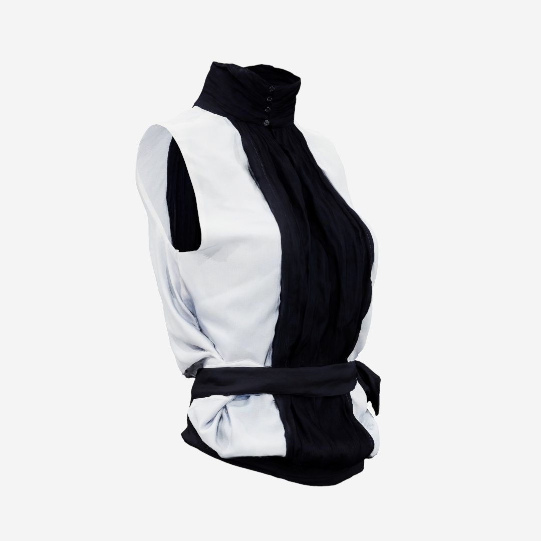 Sleeveless Shirt Belt Low-poly 3D model_1