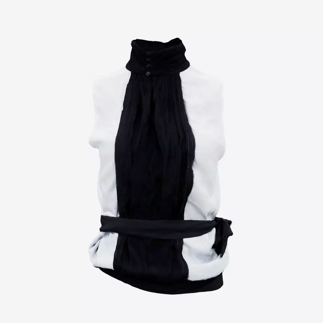 Sleeveless Shirt Belt Low-poly 3D model_0