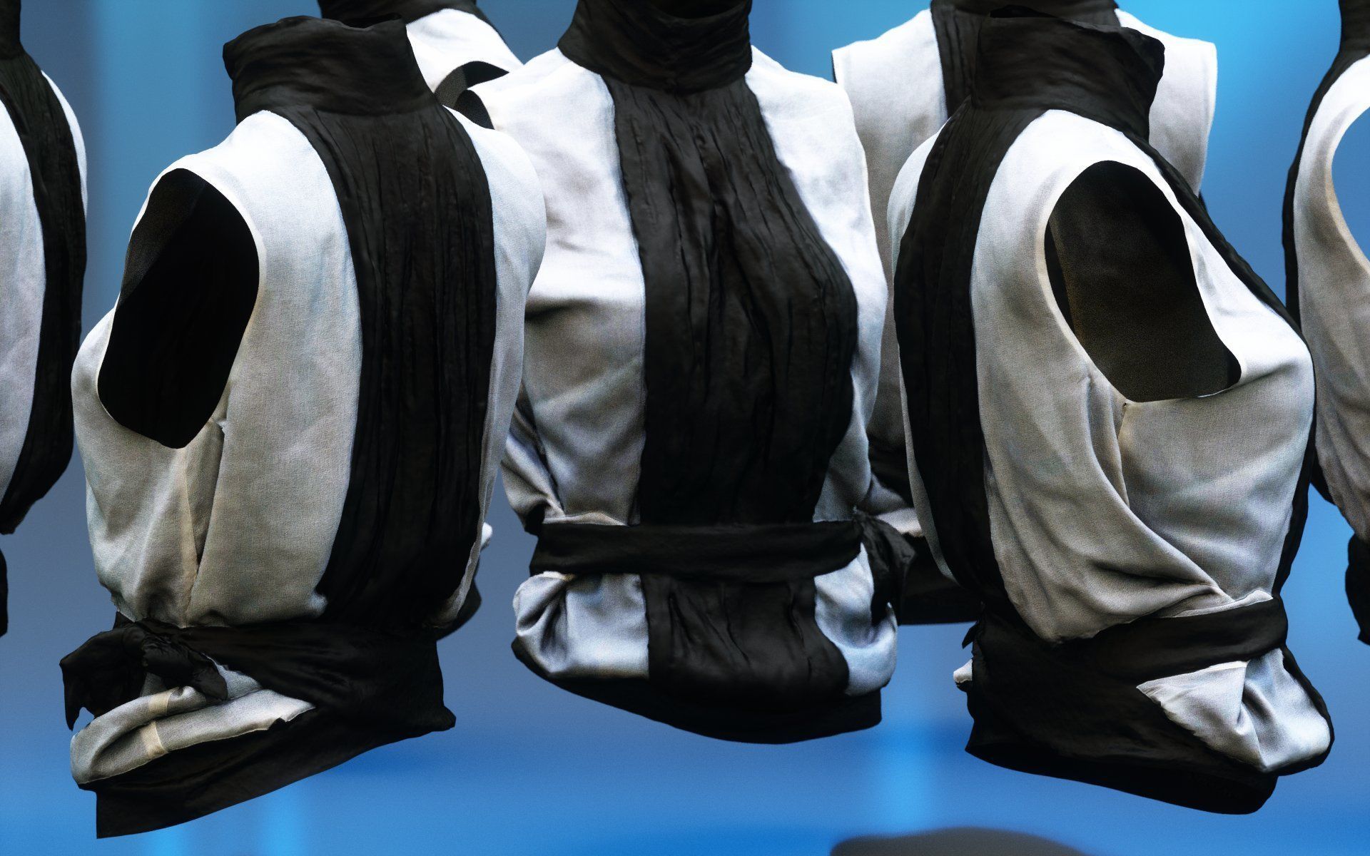 Sleeveless Shirt Belt Low-poly 3D model_6