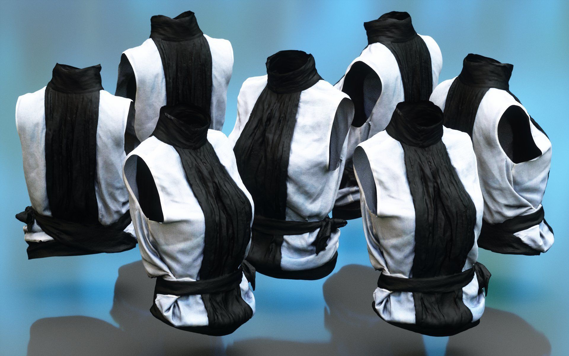 Sleeveless Shirt Belt Low-poly 3D model_2