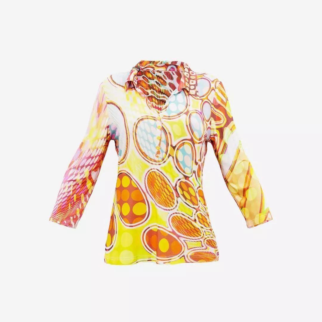 Psychedelic 60s Shirt Low-poly 3D model