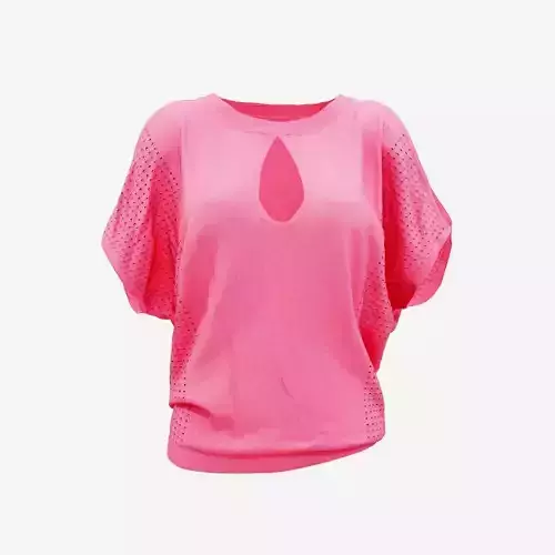 Pink Open Shoulder Top Shirt