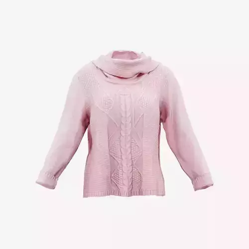 Pink Knit Wool Pull