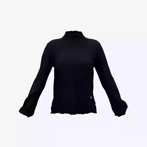 Neck Button Dark Top