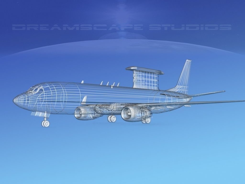 Boeing E-8 Posiedon AEWS Rep of Korea 3D model_11