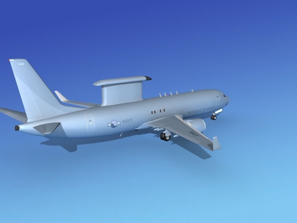 Boeing E-8 Posiedon AEWS Rep of Korea 3D model_4