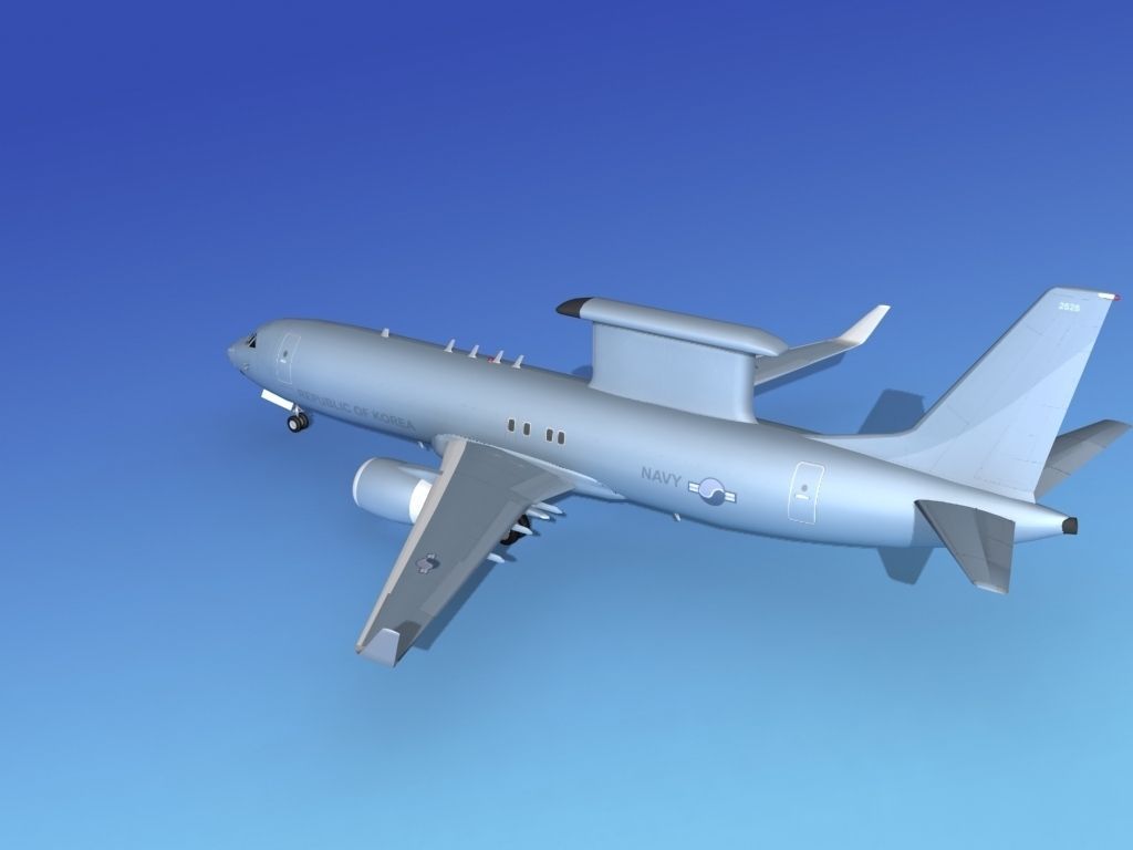 Boeing E-8 Posiedon AEWS Rep of Korea 3D model_7