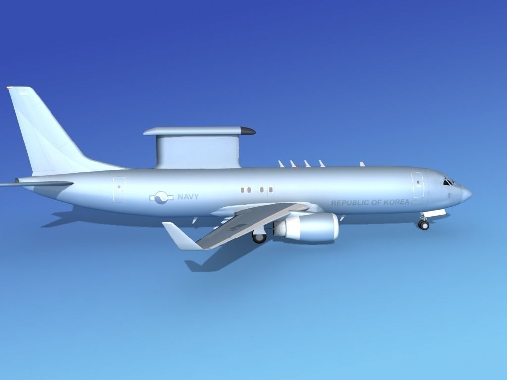 Boeing E-8 Posiedon AEWS Rep of Korea 3D model_5