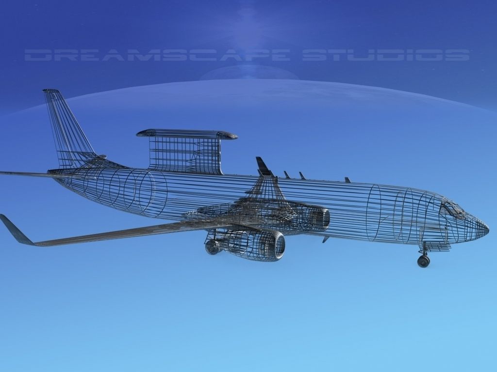 Boeing E-8 Posiedon AEWS Rep of Korea 3D model_13