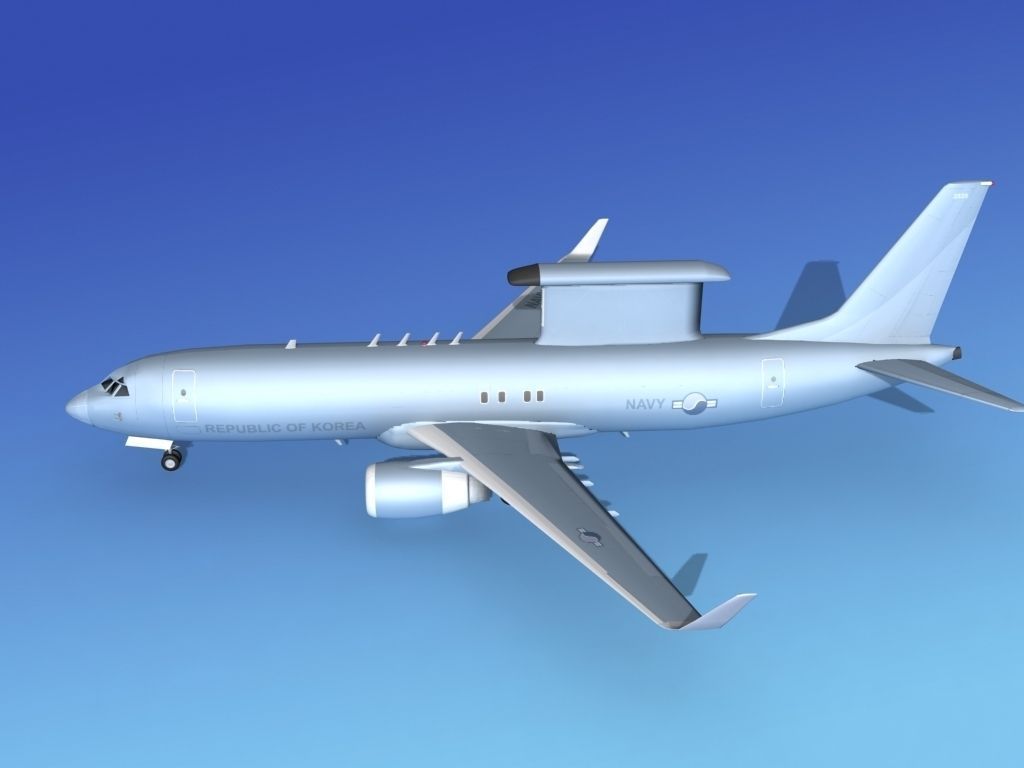 Boeing E-8 Posiedon AEWS Rep of Korea 3D model_9