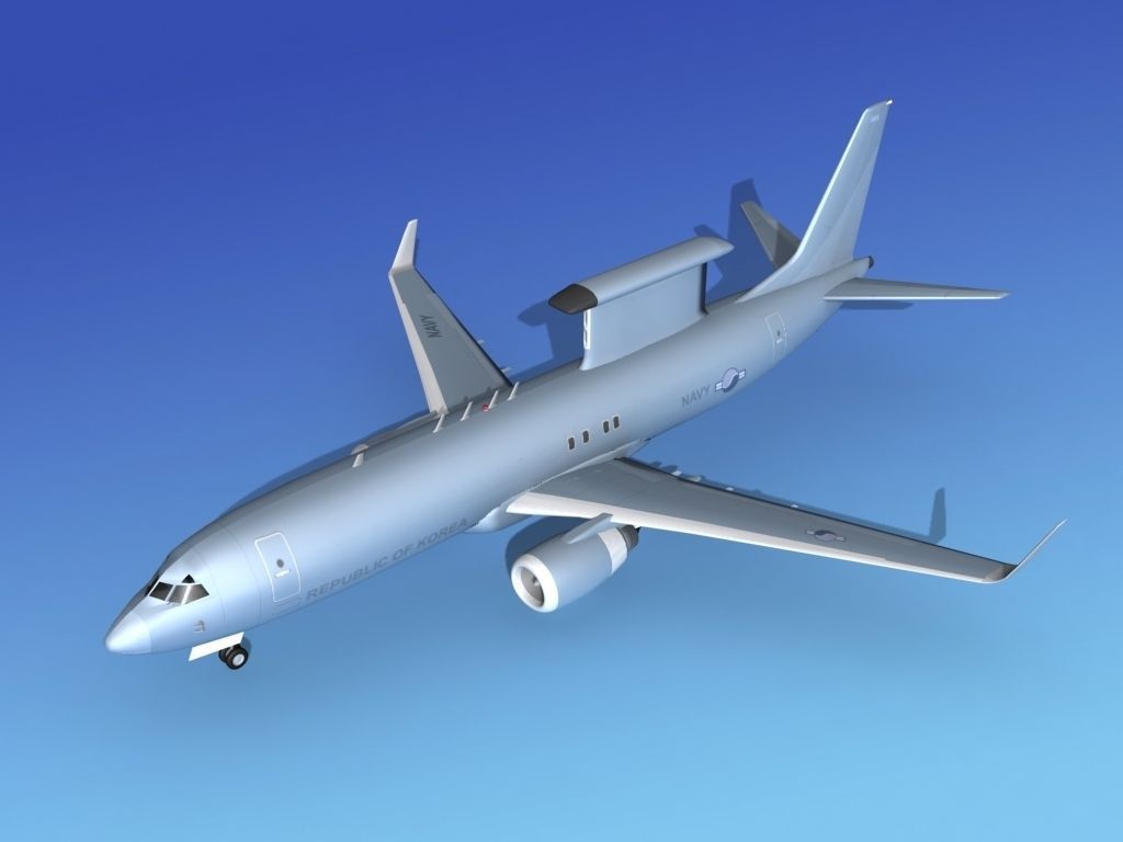 Boeing E-8 Posiedon AEWS Rep of Korea 3D model_10