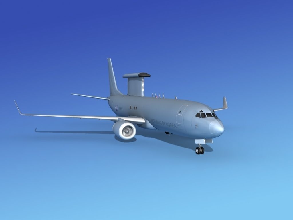 Boeing E-8 Posiedon AEWS Rep of Korea 3D model_1