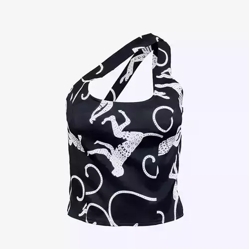 Monkey Decorated Strap Top