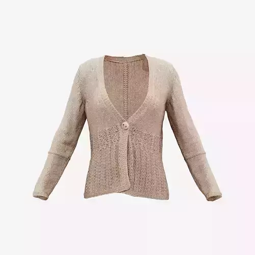 Knit Wool Cardigan Beige