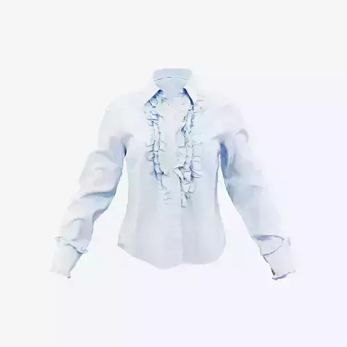 Blue Top Decorated Shirt