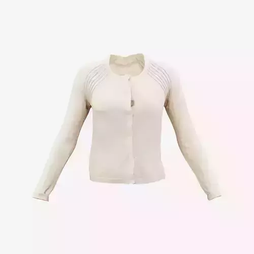 Beige Button Top