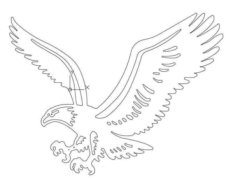 Animal-eagle-DXF and STL file laser cut 3d print 3D print model_5
