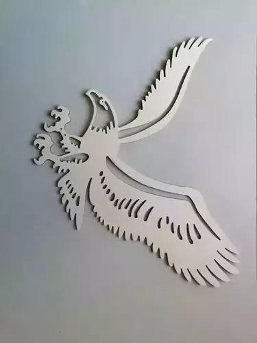 Animal-eagle-DXF and STL file laser cut 3d print