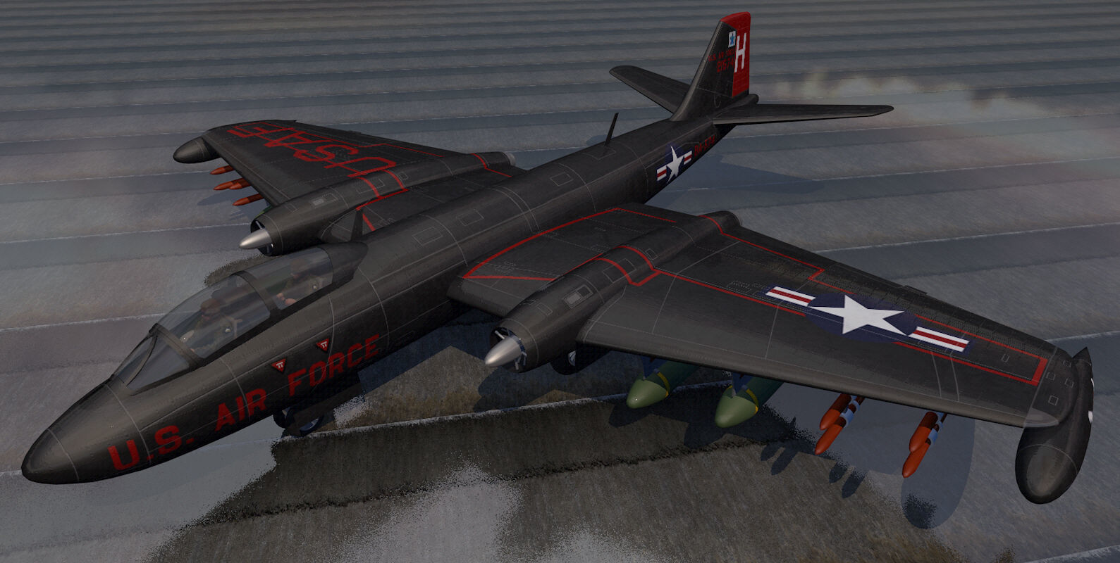 Martin B-57 Canberra pack 3D model_4