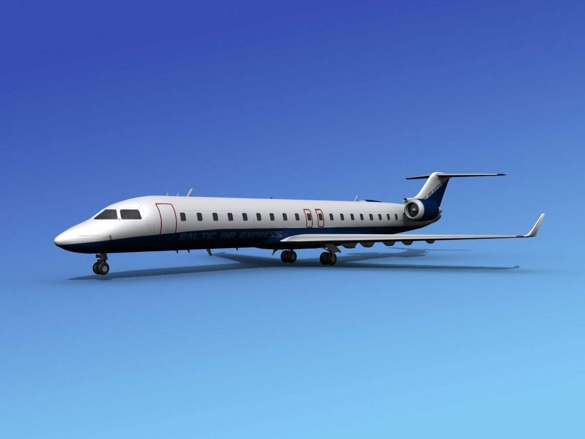 Bombardier CRJ700 AirBaltic 3D model_1