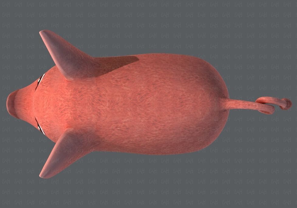 Pig cartoon V02 Low-poly 3D model_37