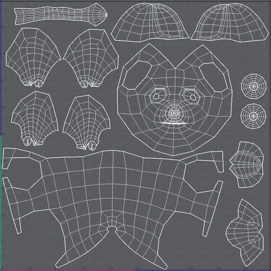 Pig cartoon V02 Low-poly 3D model_43