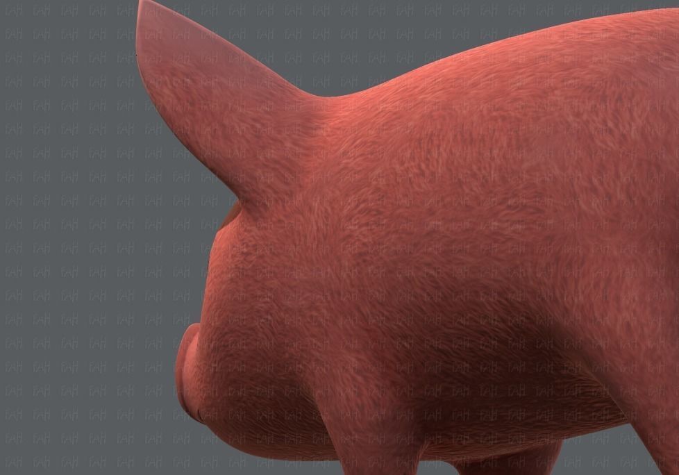 Pig cartoon V02 Low-poly 3D model_22