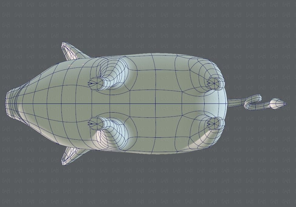 Pig cartoon V02 Low-poly 3D model_40