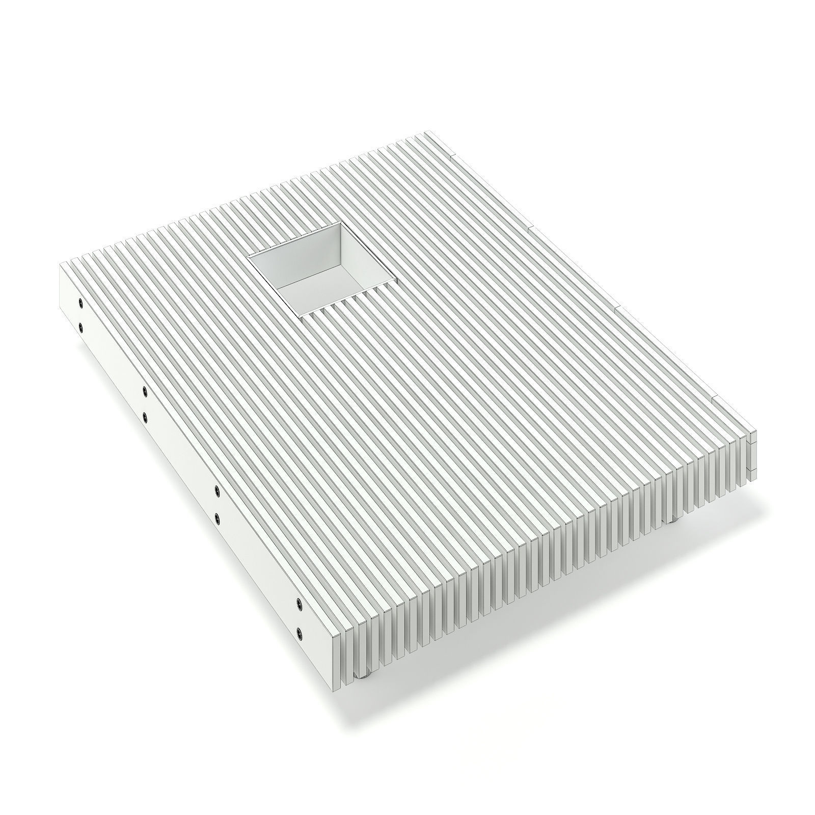 Wooden Mall Bench 3D Model 3D model_5