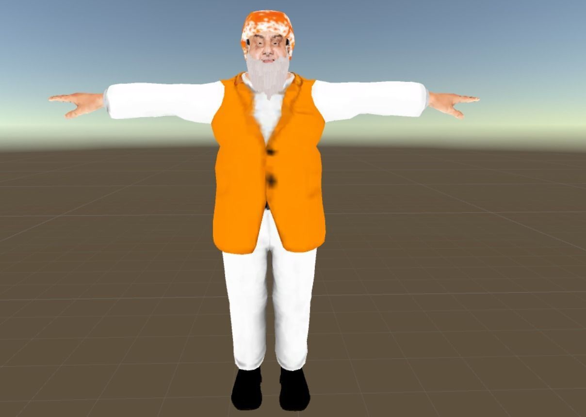3d models Characters Pakistani Politicians Low-poly 3D model_7