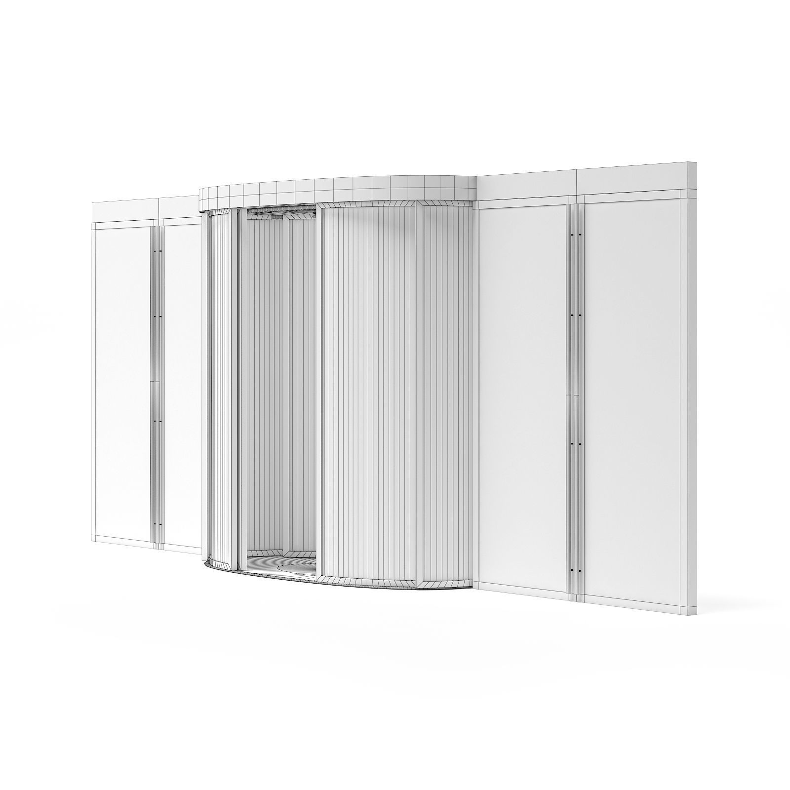 Mall Entry Door 3D Model 3D model_3