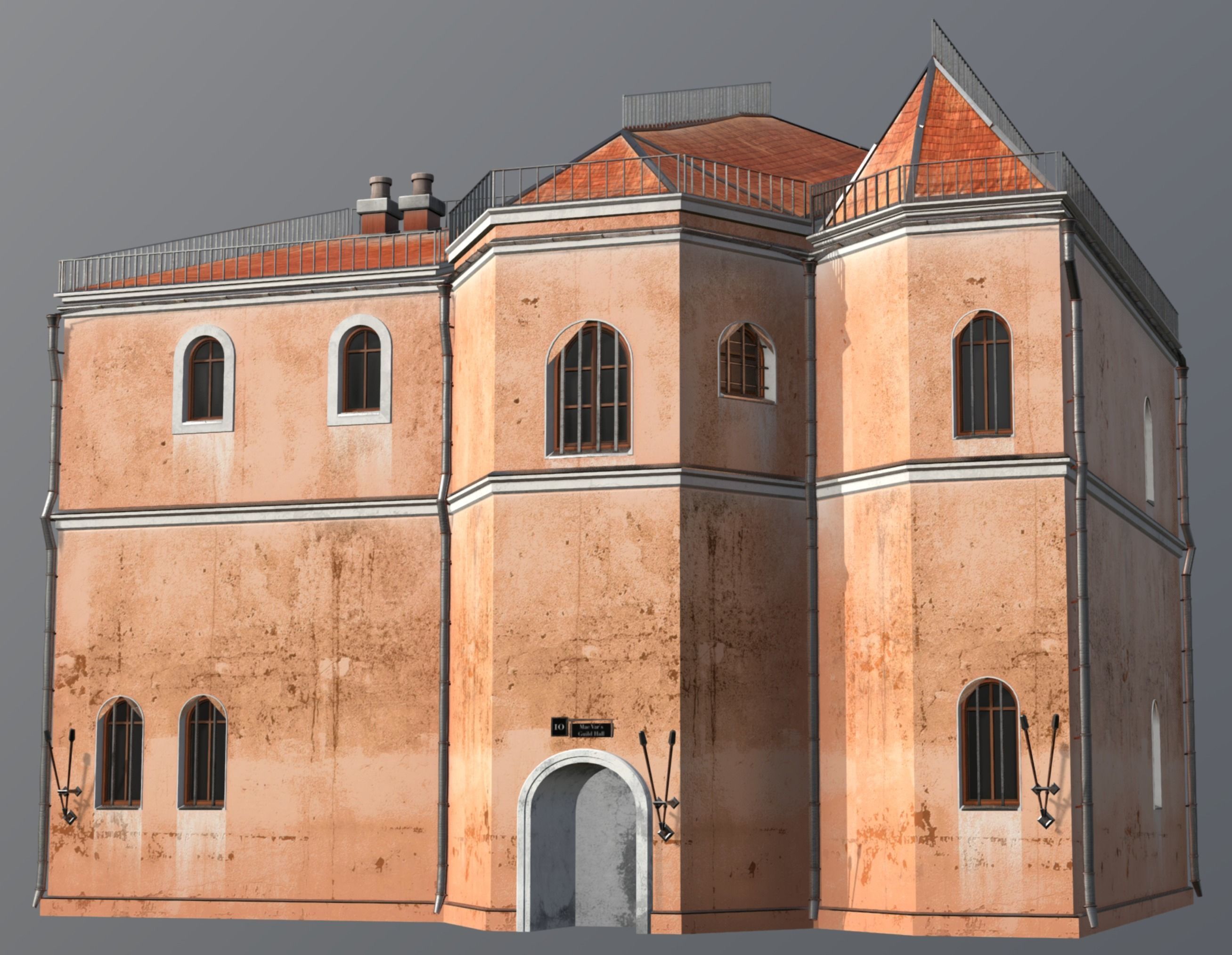 Medieval Fantasy House 9 3D model_0