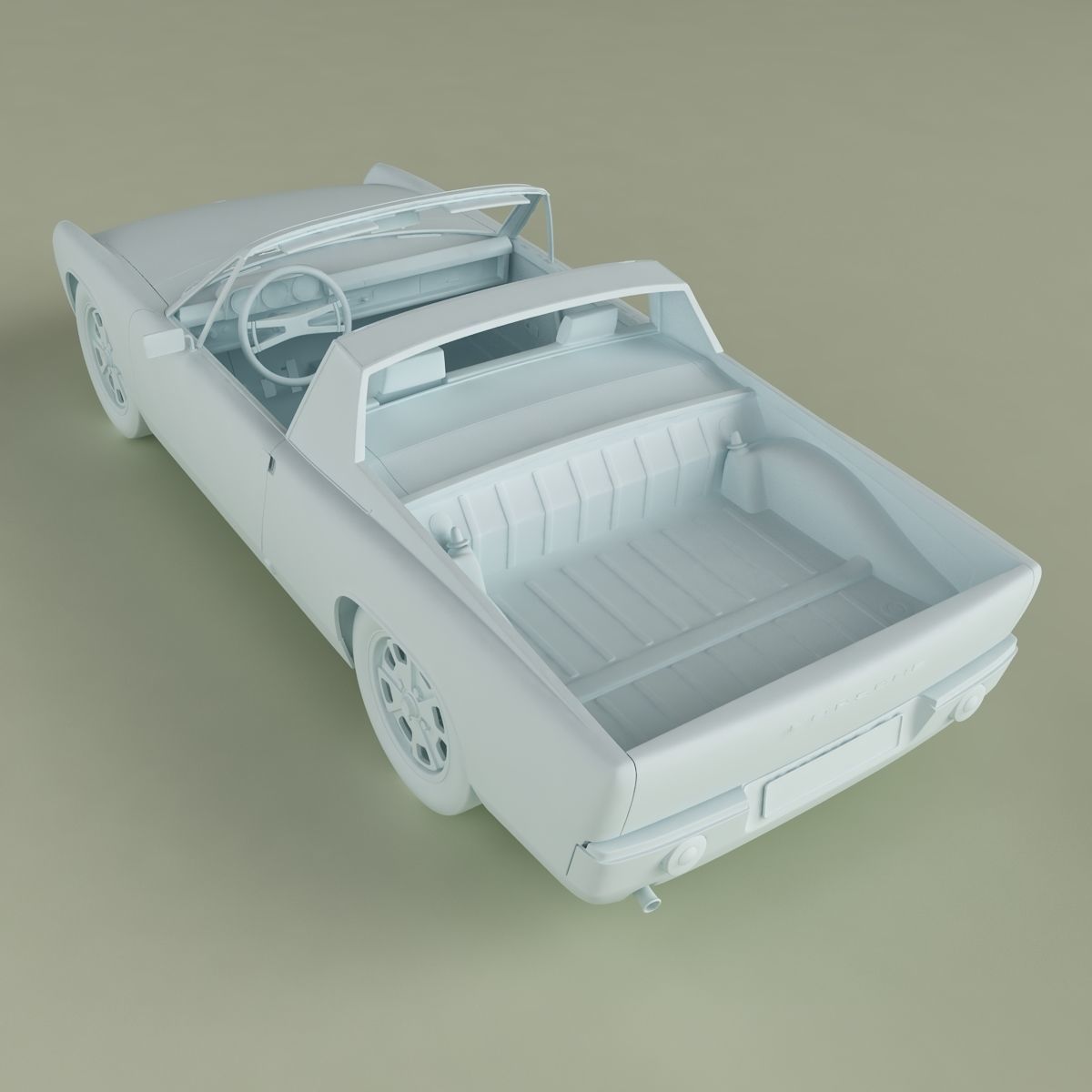 Porsche 914 Pickup 3D model_12