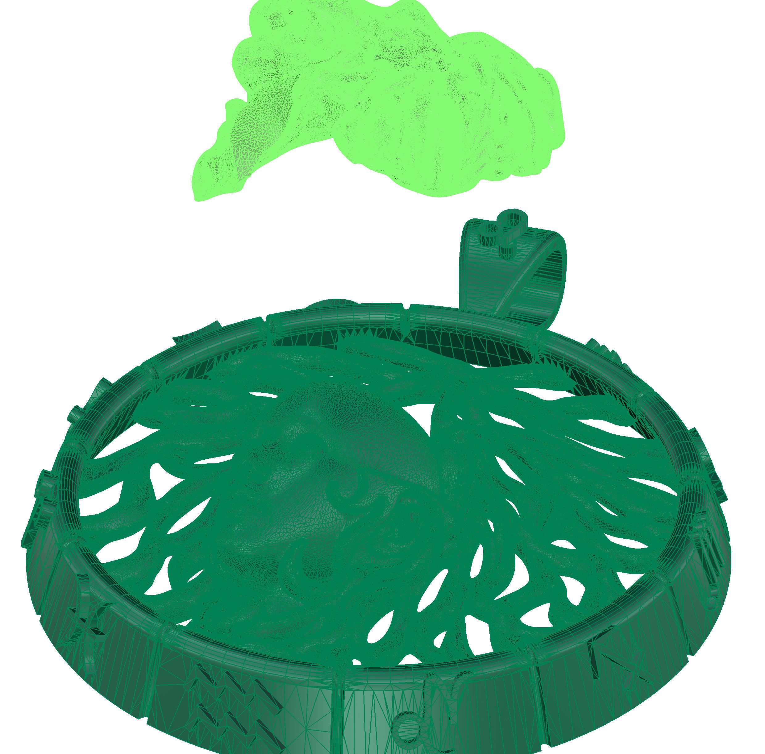 Zodiac sign Leo pendant 3D print model_8