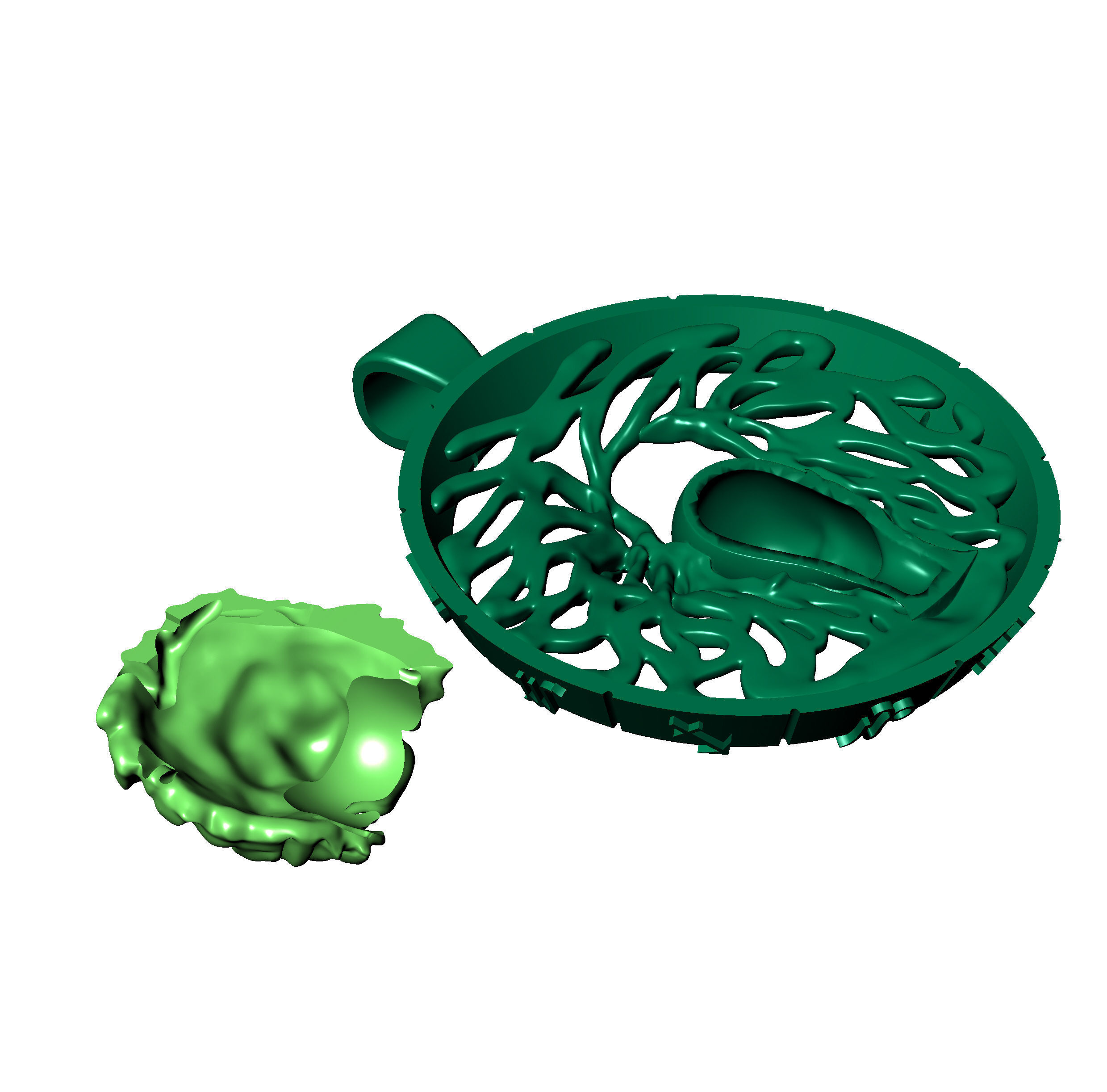 Zodiac sign Leo pendant 3D print model_10