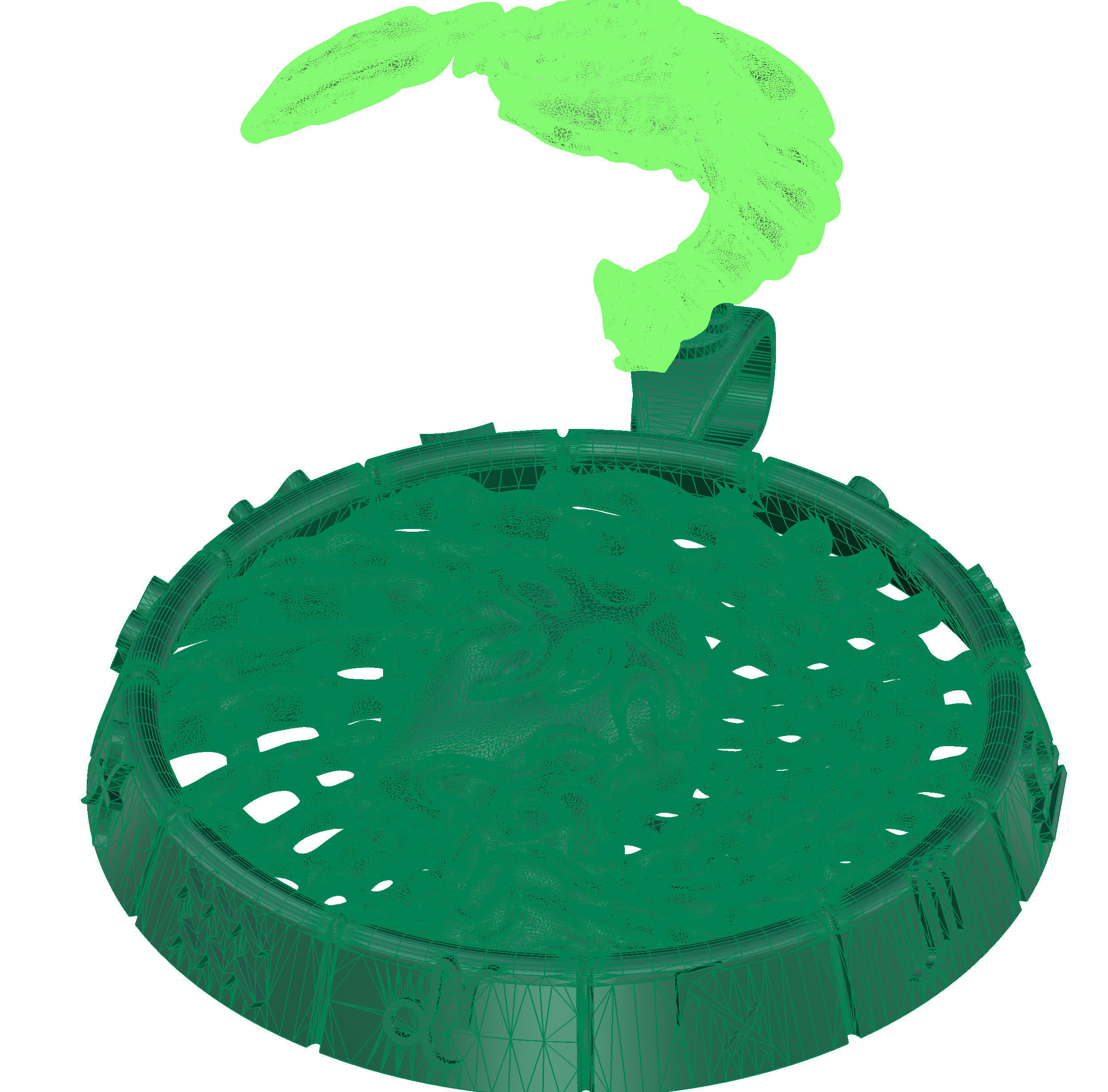 Zodiac sign Cancer Pendant 3D print model_9