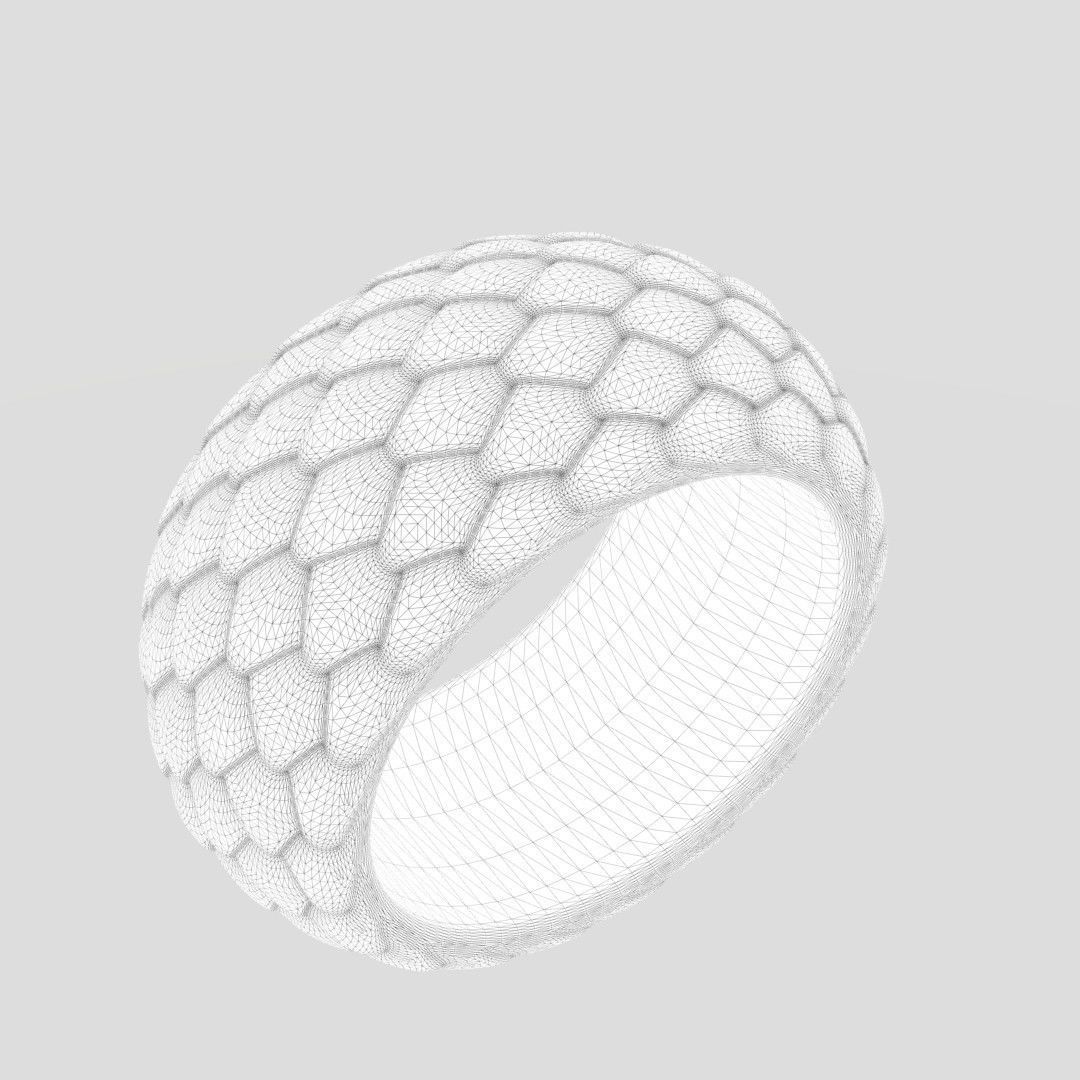 SnakeSkin Ring  3D print model_6