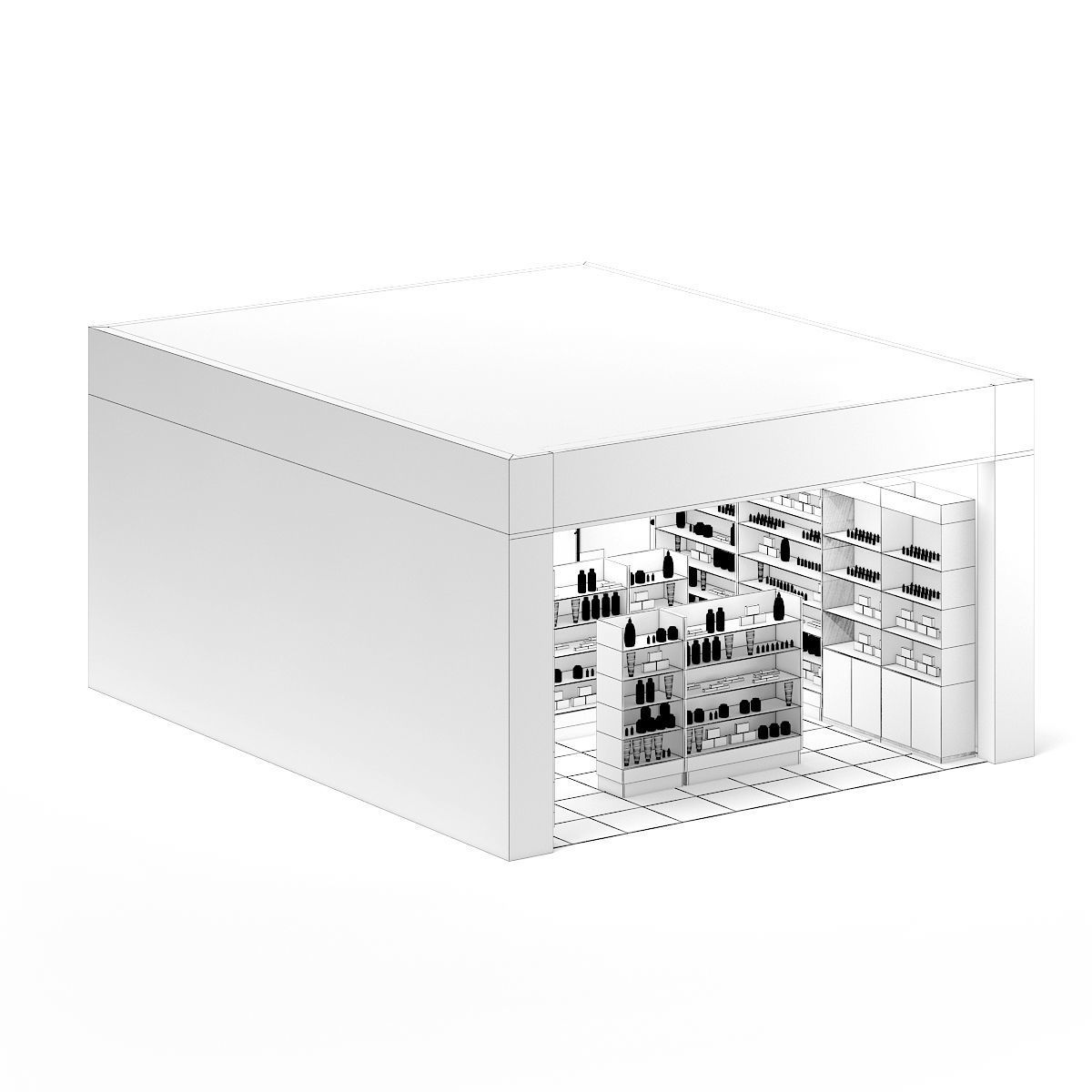 Cometics Store 3D Model 3D model_3