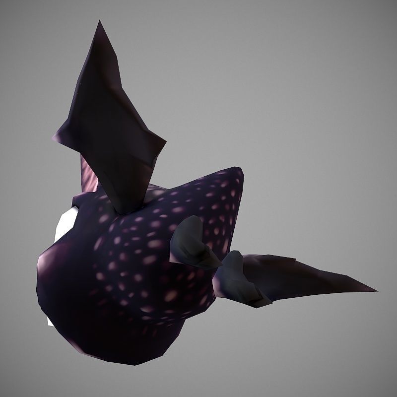 Microbat Cartoon Low-poly 3D model_4