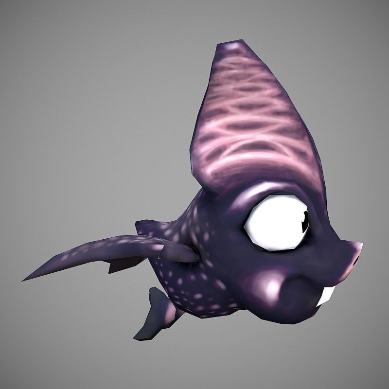 Microbat Cartoon Low-poly 3D model_1