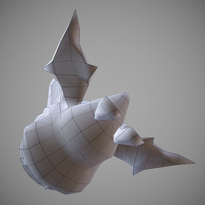 Microbat Cartoon Low-poly 3D model_11