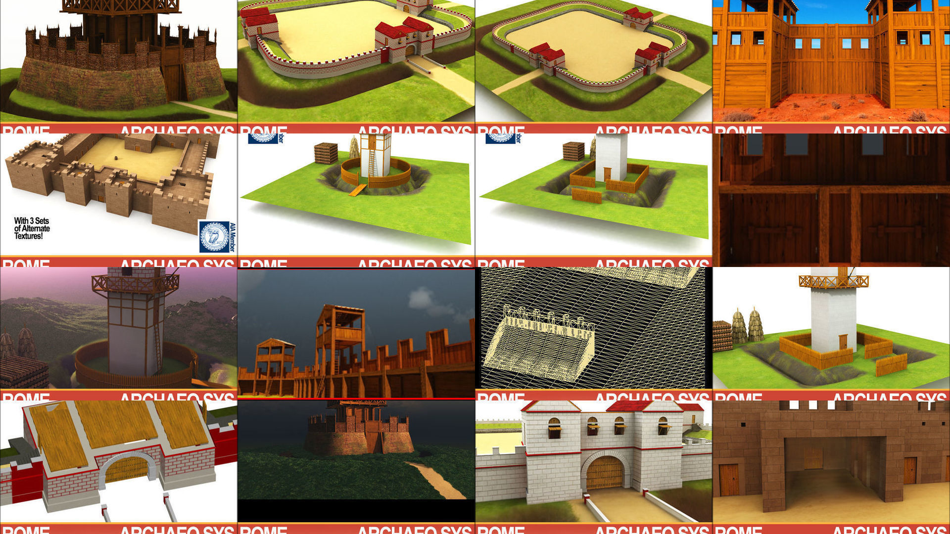 Ancient Rome Forts Fortresses Towers Collection _8