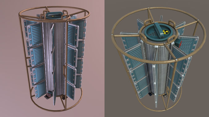 RTG for space exploration game Low-poly 3D model