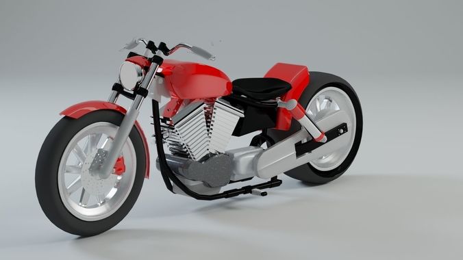 motorcycle model simple 3D model