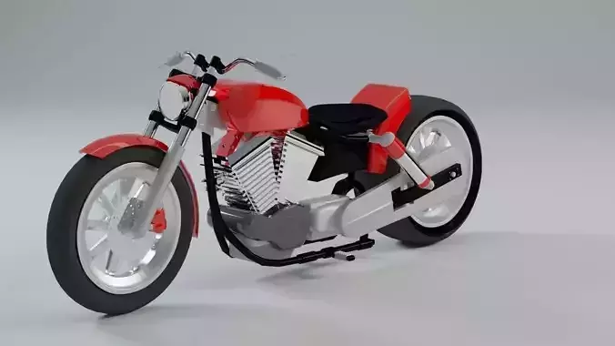 motorcycle model simple 3D model