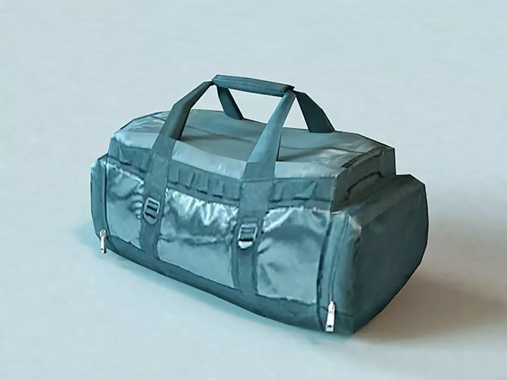 Bag Low poly duffel Low-poly 3D model_0