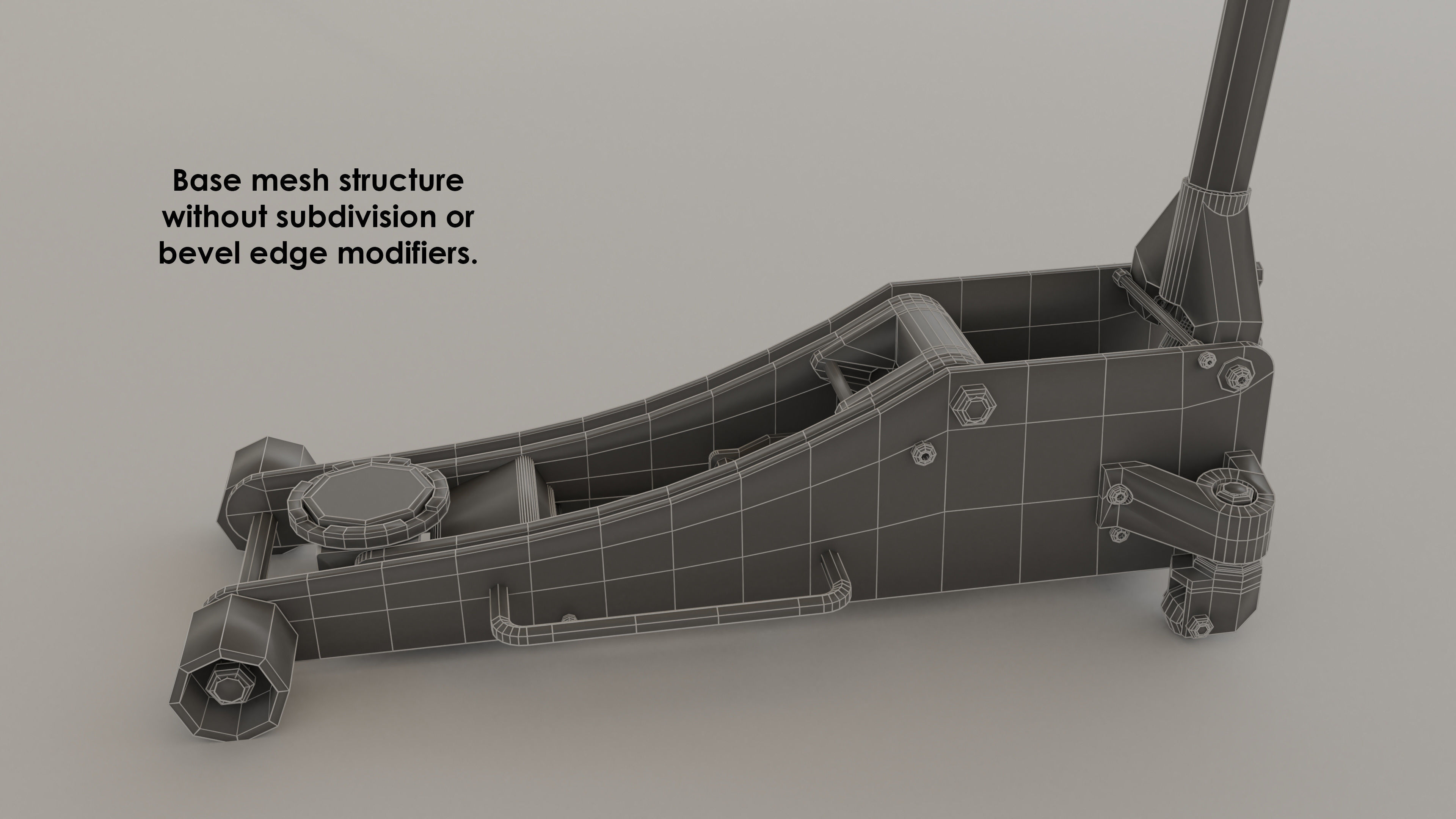 Garage car jack Low-poly 3D model_7