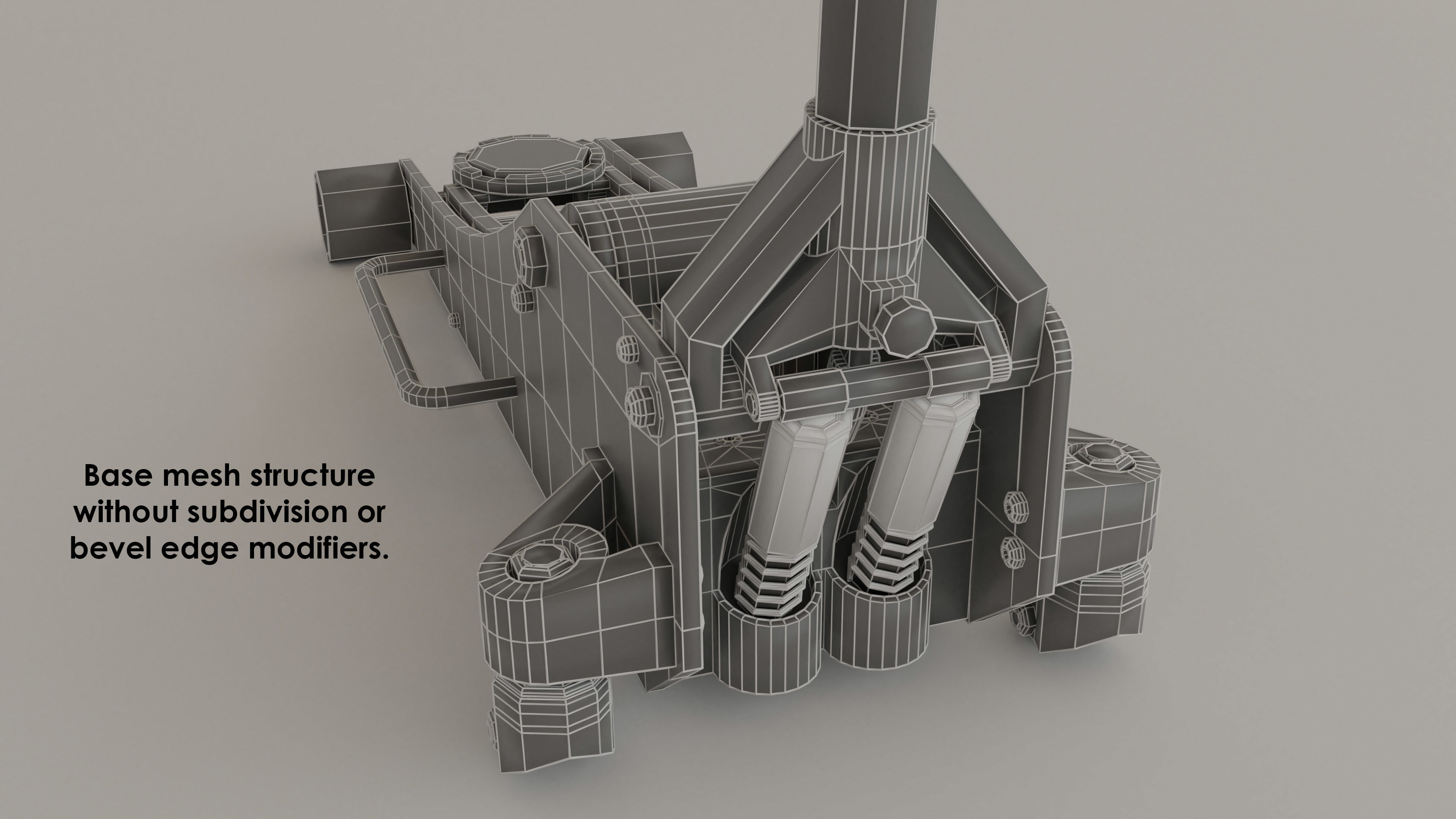 Garage car jack Low-poly 3D model_6