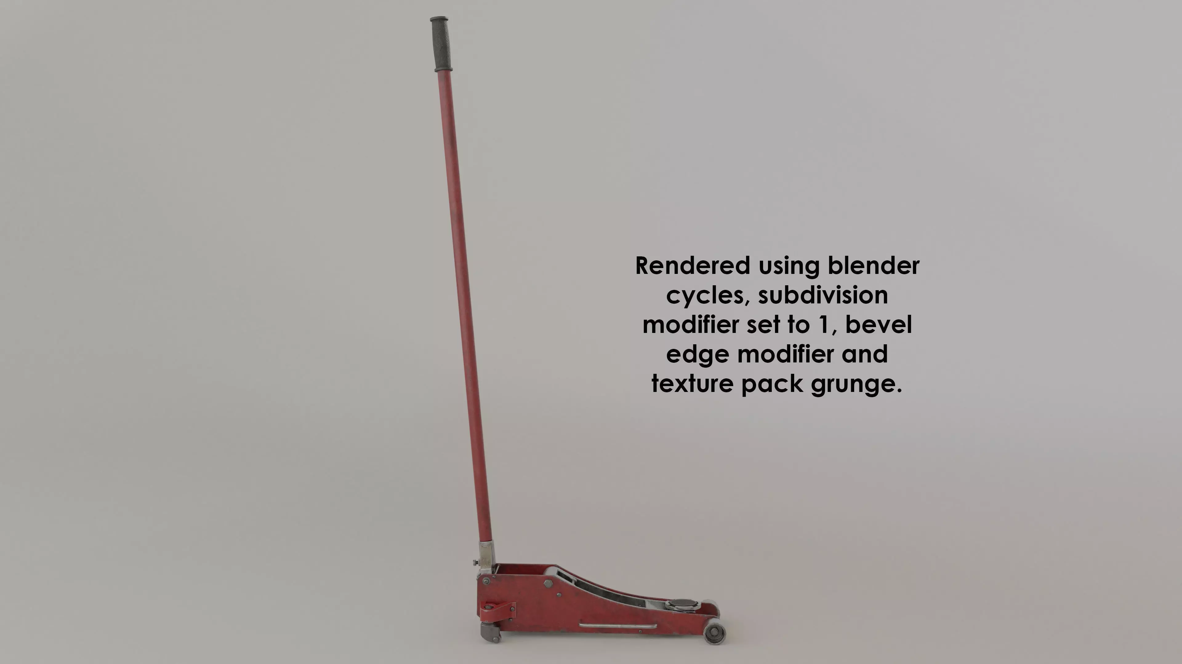 Garage car jack Low-poly 3D model_0